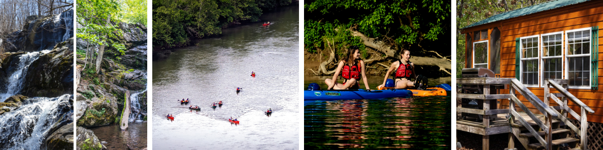 Collage of things to do in Shenandoah national park.
