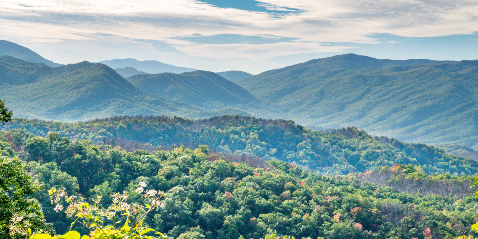 A view of the Great Smokey Mountain National Park in Autumn