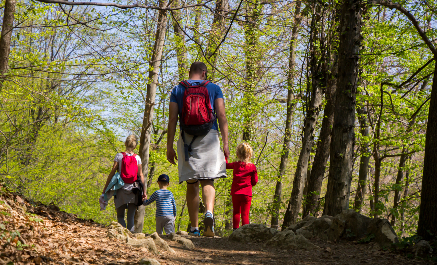 family hiking in vest Virginia 